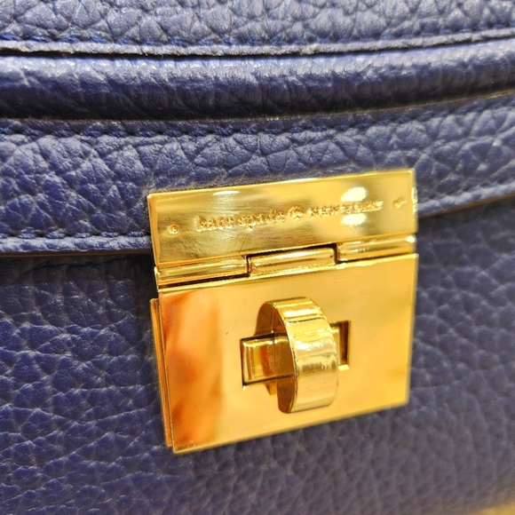 Kate Spade Tallulah Everett Way Leather Shoulder Handbag, Indigo Blue Womens OS - Picture 7 of 10